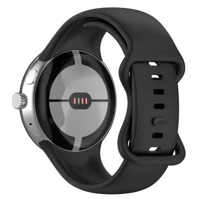 Veliki silikonski remeni za satove za muškarce kompatibilni s Google Pixel Watch 1/2 Crna