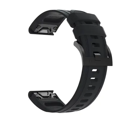 Silikonski remen za sat za Garmin Fenix 7S/Garmin instinct 2s/Garmin Fenix 6S 20mm Crna