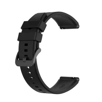 Remen za sat za 20 mm Garmin/Huawei/Samsung Galaxy Watch silikonski Crna