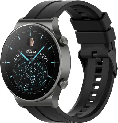 Kompatibilna Huawei Watch GT2 Pro narukvica od silikona Crna