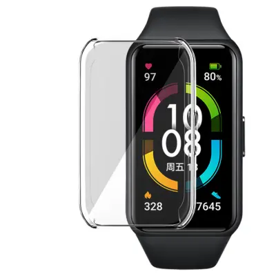 Futrola sa zaštitom zaslona kompatibilna s Huawei Band 6/Honor 6 Prozirna Prozirna