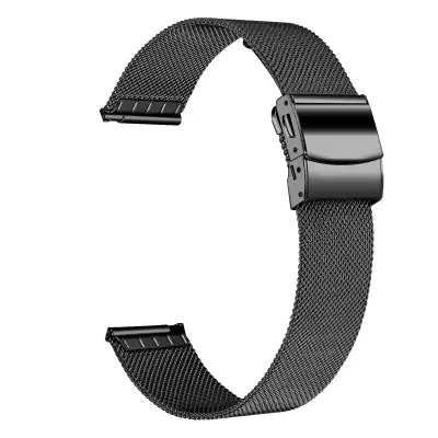 Remen za sat od nehrđajućeg čelika za Samsung Gear S3 Classic / Huawei Watch 3, 22mm Crna