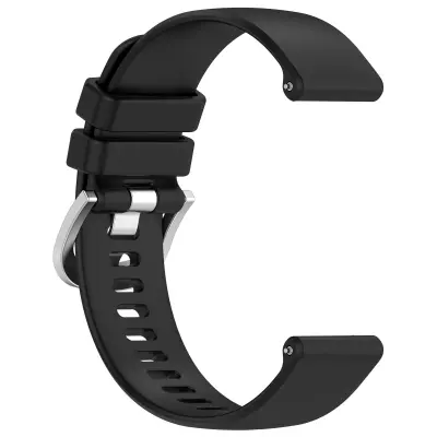 18mm silikonski remen za sat za Huawei Watch GT 4 41mm, Garmin Venu 3S, LG Watch Crna