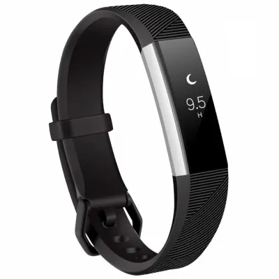 Fitbit Alta / Alta HR narukvica silikon - Crna - S Crna