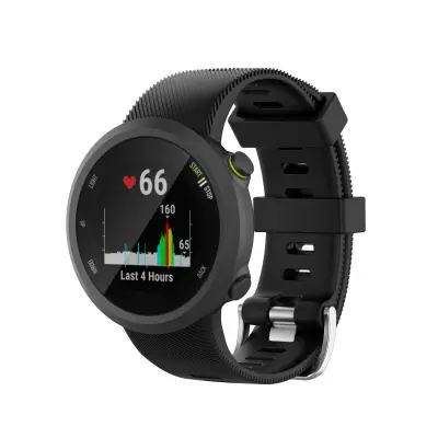 Zamjenska narukvica za Garmin Forerunner 45 / 45S od silikona, crna Crna