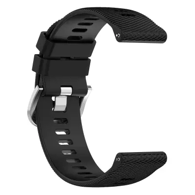 Remen za sat silikonski Garmin Forerunner 265 \/ 265 Music \/ 255 \/ 255 Music \/ Venu 2 \/ Vivoactive 4 Crna