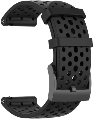 Suunto 7/9/9Baro/D5/Spartan/Fossil Nate/Q remen silikonski Crni Crna