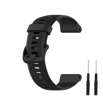 Silikonski remen za sat kompatibilan s Forerunner 945/935, Garmin Fenix 5 Crna