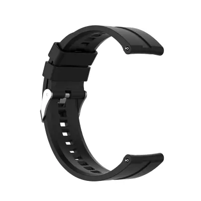 Remen za sat od silikona za 22 mm Garmin/Huawei/Samsung Galaxy Watch Crna