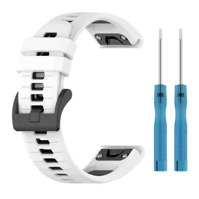 Brzoizmjenjivi dvobojni remen za sat s vodoravnim linijama za Garmin Fenix Višebojno