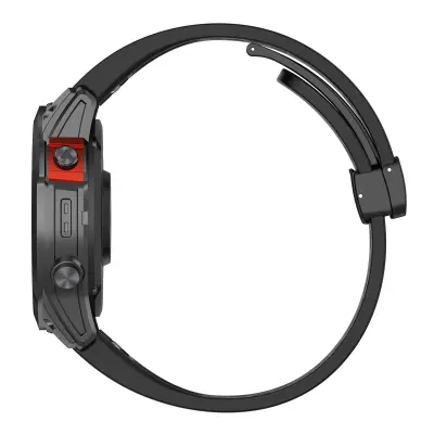 22mm silikonski remen za sat za Garmin Epix Pro 47mm/Fenix 7/Fenix 7 Pro Crna