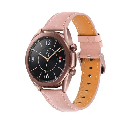 Kožni remen za Galaxy Watch 3. generacije Ružičasta