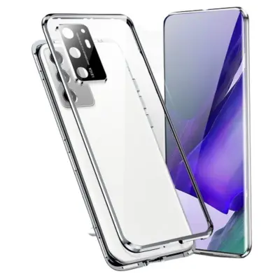 Samsung magnetska obostrana maskica za telefon Srebrna