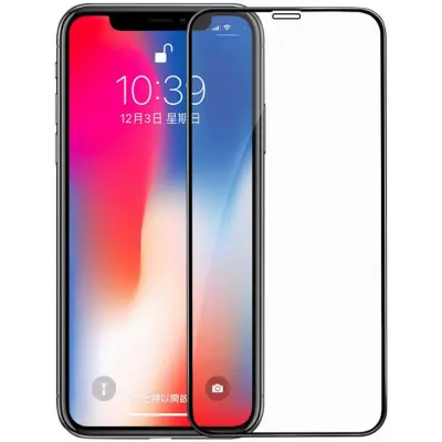 Zaštitnik zaslona kompatibilan s iPhone 11 s crnim rubom Crna