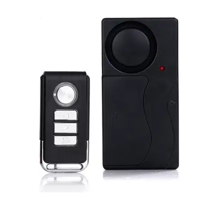 Bežični vibracijski alarm s daljinskim upravljanjem 110 dB Crna