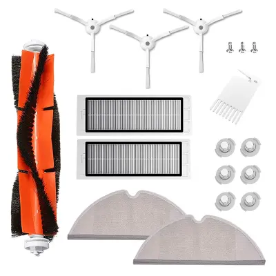Zamjenski komplet kompatibilan s Xiaomi Roborock S6, 18 dijelova Bijela/Crna/Siva/Narančasta