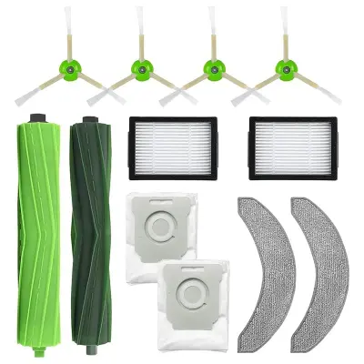 Set od 10 dodataka za iRobot Roomba J7 / J7+, 2 glavne četke, 2 filtra, 4 bočne četke, 2 krpe za brisanje, 2 vrećice za prašinu Višebojno