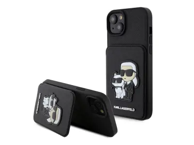 Maska za Apple iPhone 15 Plus Saffiano s držačem kartica