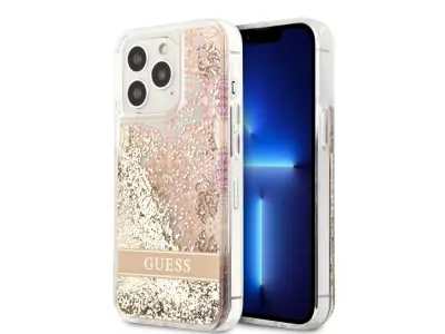 Maska za Apple iPhone 14 Pro Flowers s plutajućim šljokicama