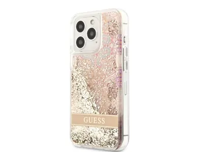 Maska za Apple iPhone 14 Pro Max Flowers s plutajućim šljokicama