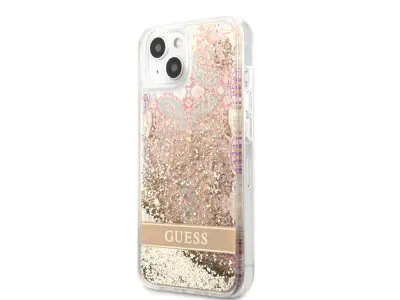 Maska za Apple iPhone 14 Plus Flowers s plutajućim šljokicama