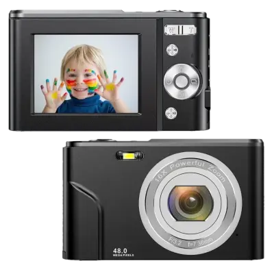 Digitalni fotoaparat 1080P/48MP/16x zum Srebrni 5-dijelni Crna