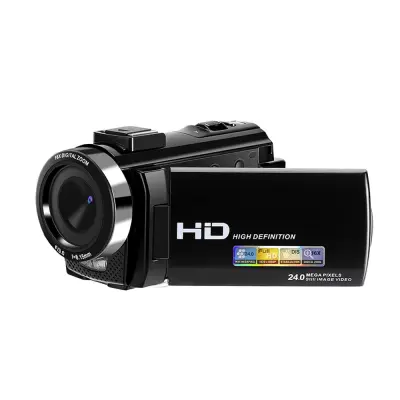 Video kamera 1080P/24MP/16x zum/270 stupnjeva rotacije Crna 4-dijelni set Crna