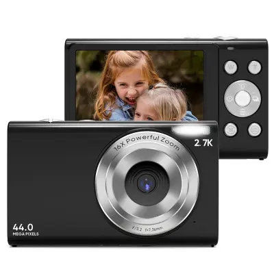 Digitalni fotoaparat 2.7K/44MP/16x zum/Crni Crna