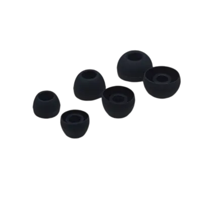 Silikonski nastavci za slušalice od 4,5-6 mm, 3 veličine, 15 parova Crna