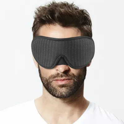 3D maska za spavanje - blokira svjetlost Crna