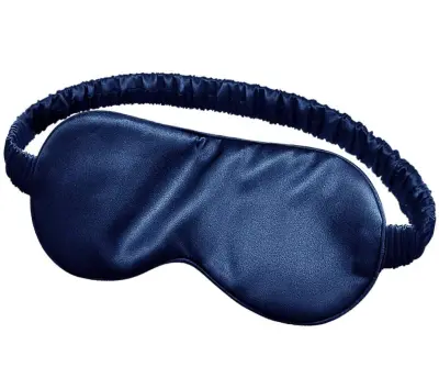Maska za spavanje od svile Tamno plava