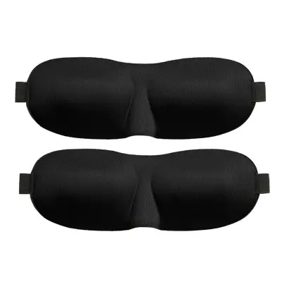 Maska za spavanje 3D 2-pakiranje crna Crna