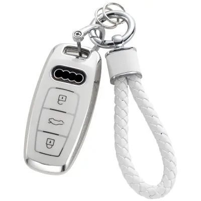 Futrola za ključeve automobila s privjeskom Bijela