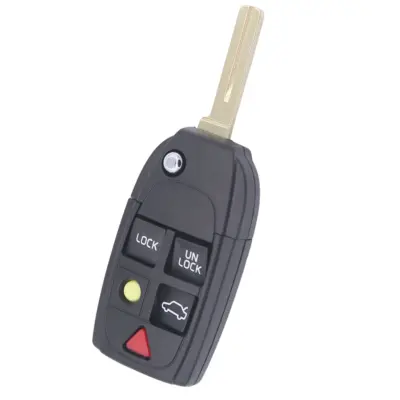 Futrola za ključeve kompatibilna s Volvo 5 gumba Crna Crna
