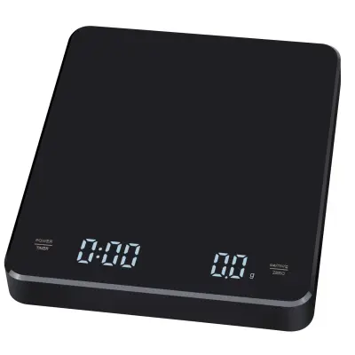 Rechargeable Coffee Scale with Timer 3 kg & 0.1 g Crna