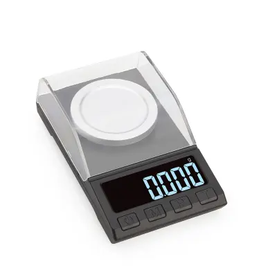 Prijenosna digitalna vaga na baterije za zlato 10g/0.001g Crna