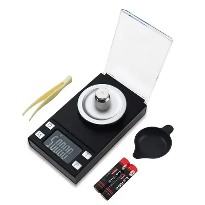 Digitalna mini vaga džepnog formata 50 g / 0,001 g Crna