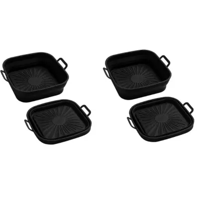 Sklopivi silikonski kalup za fritezu 17,5 cm 2 komada Crna
