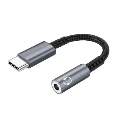 USB C na 3,5 mm adapter za slušalice Siva