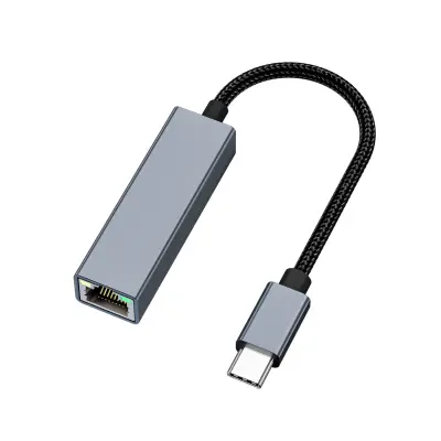 USB C na Ethernet adapter Gigabit Siva