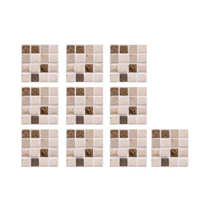 Vodootporne naljepnice za podne i zidne pločice 3D mozaik 30 komada 10x10 cm Bijela