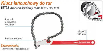 Vorel lanca ključ 300 mm 55792