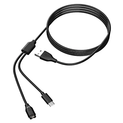2 u 1 kabel za punjenje sata i telefona kompatibilan s Crna