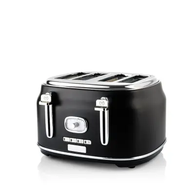 Westinghouse Retro Black 4 Slice toster