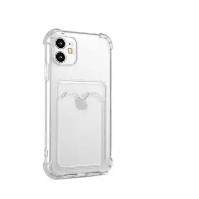 Kompatibilno s iPhone 12 maskom s držačem kartica TPU prozirna Prozirna