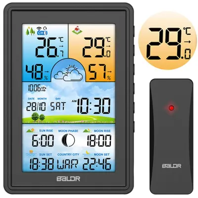 Meteorološka stanica s crnim zaslonom BD-906