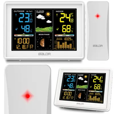 Meteorološka stanica s bijelim zaslonom BD-907