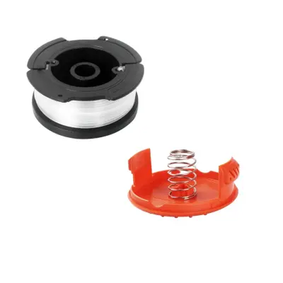 Zamjenski kalem s poklopcem i oprugom za Black Decker String Trimmer Weed Eater Narančasta i crna