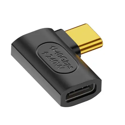 Adapter USB C muški na ženski Bočni kutni 240W 40Gbps Video 8K