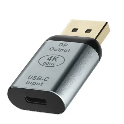 Video adapter USB-C ženski na DisplayPort muški Kompaktan Sivi